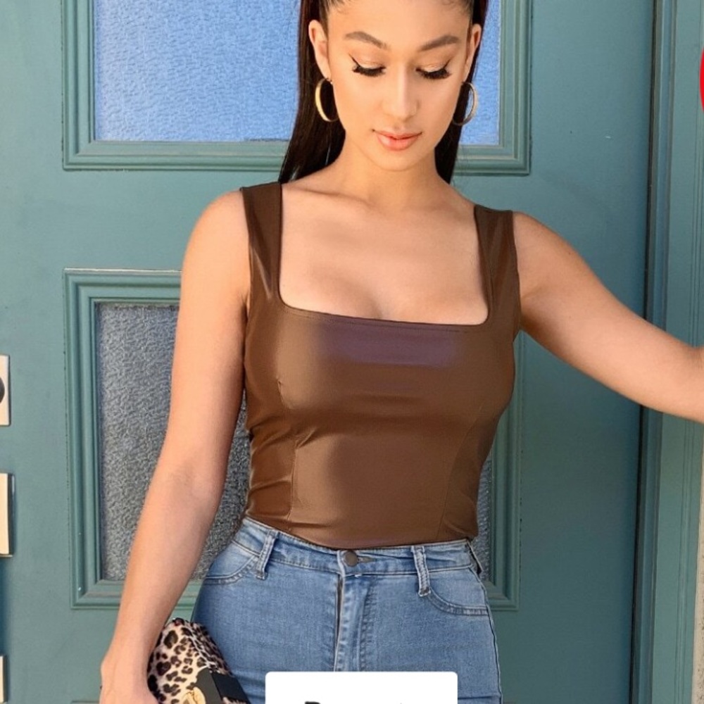 Shein Faux Leather Tank Top
